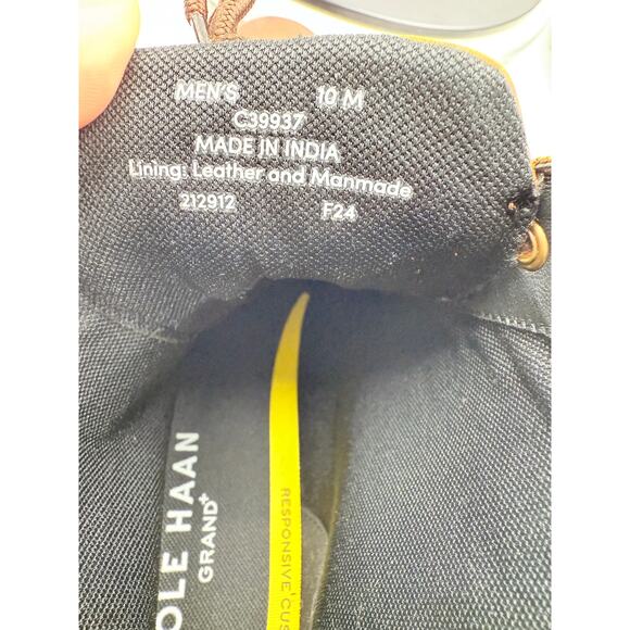 Cole Haan Grand+ Plus Lug Boots Mens Size 10M Brown Bayou Leather C39937 NEW - Picture 10 of 11